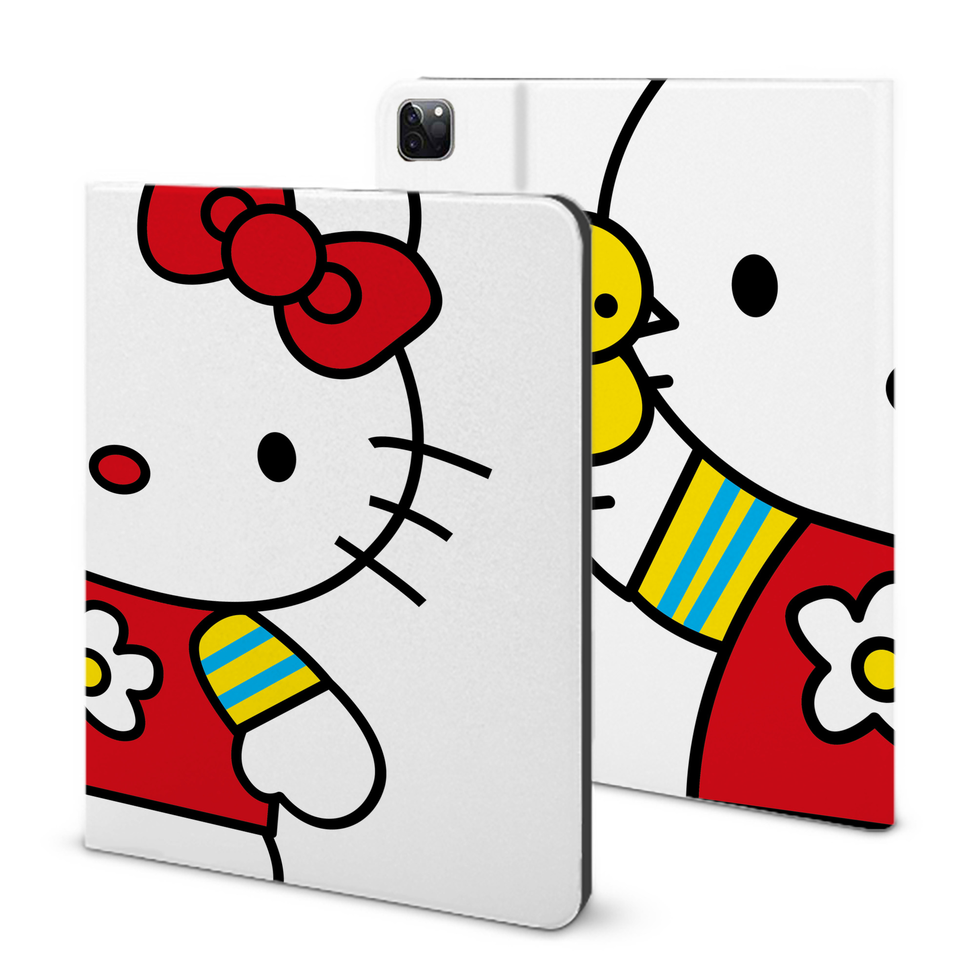 （画像用） Hello Kitty ハローキティ IPad ケース ブック型 PUレザー TPU 耐衝撃 軽量 薄型 ペン収納なし 全面保護 IPad 各モデル対応